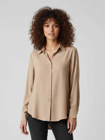 Beige leopard print shirt