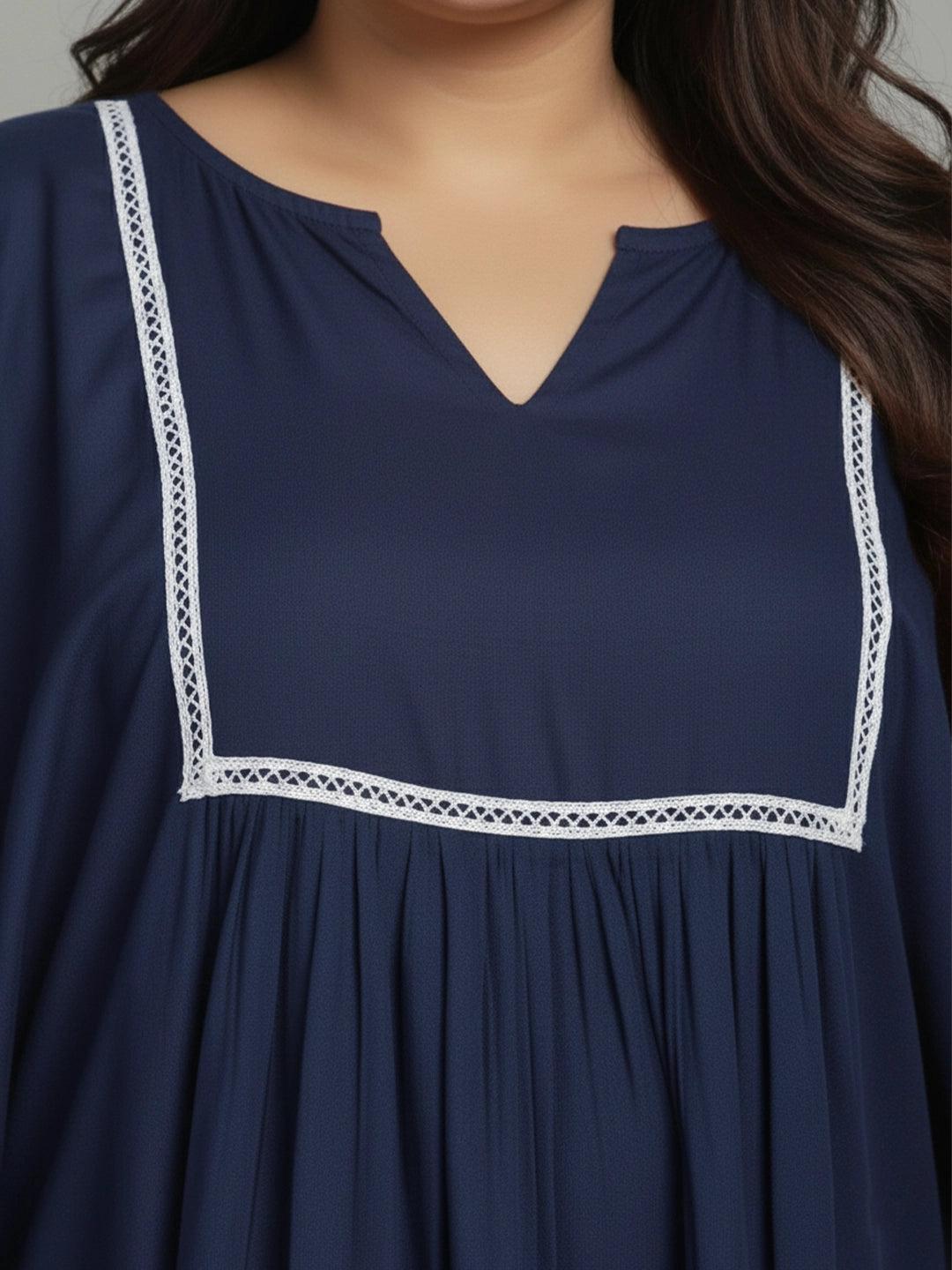 Navy rayon kaftan night dress