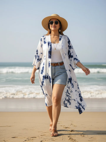 Tie dye shrug