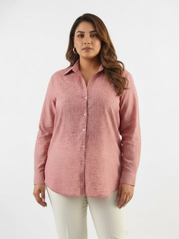 Pink linen shirt