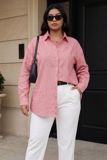 Pink linen shirt