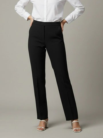 Women Relaxed Straight Fit High-Rise Trousers