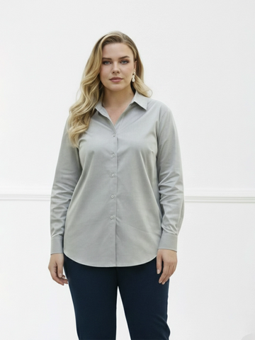 Grey poplin shirt