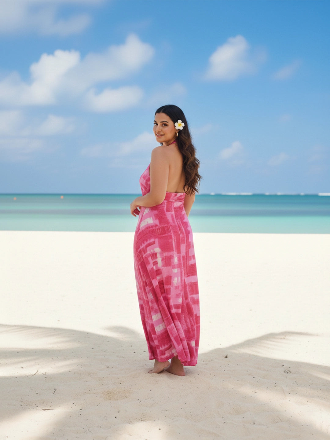 Halter neck maxi dress