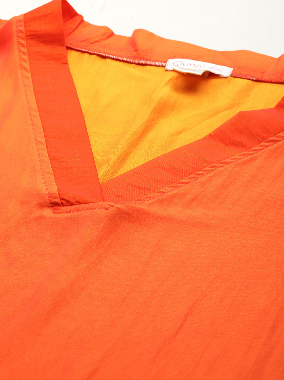 Orange & saffron silk Kimono oversize dress