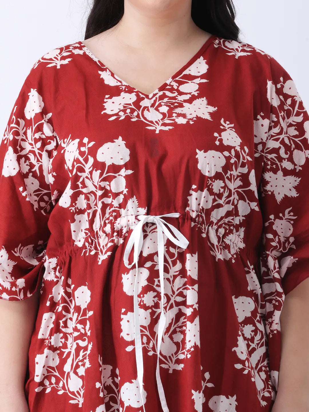 Cotton printed short kaftaan