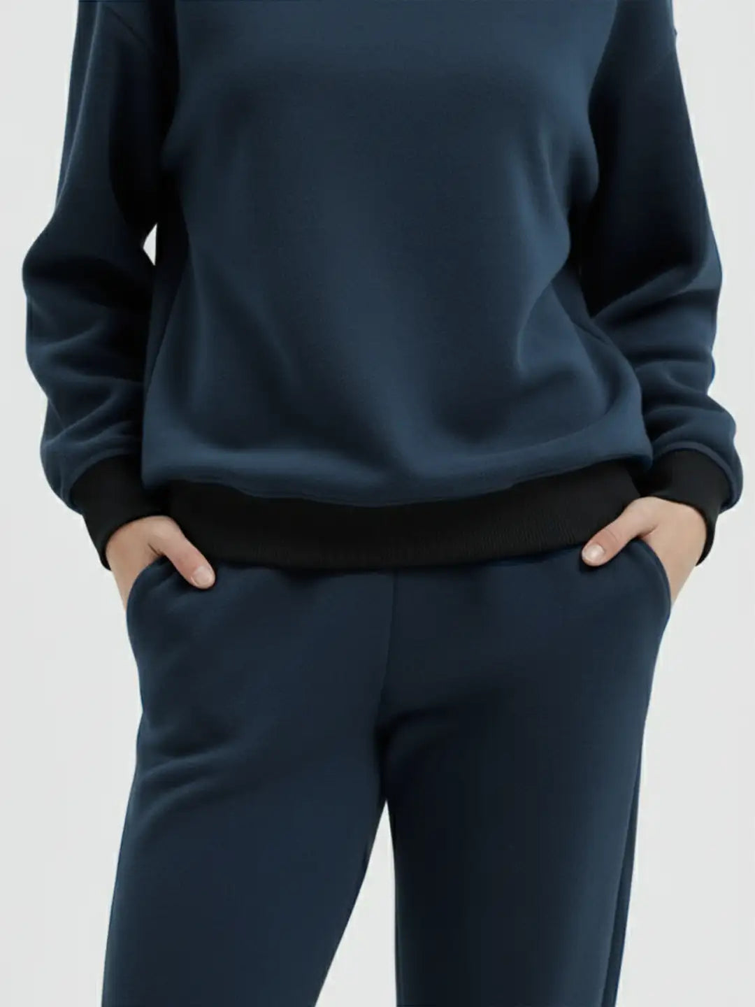 Teal fleece sweatshirt with joggers