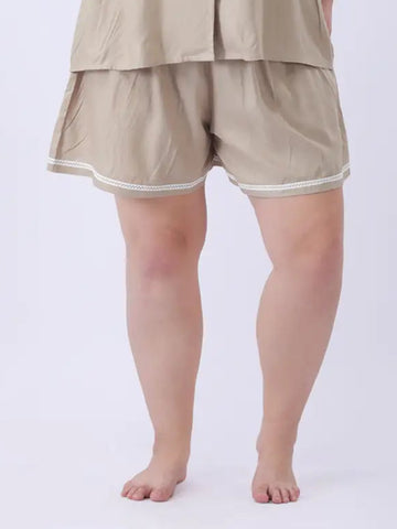 Beige rayon shorts