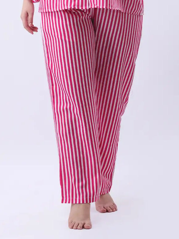 Magenta striped pant