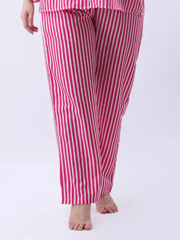 Magenta striped pant