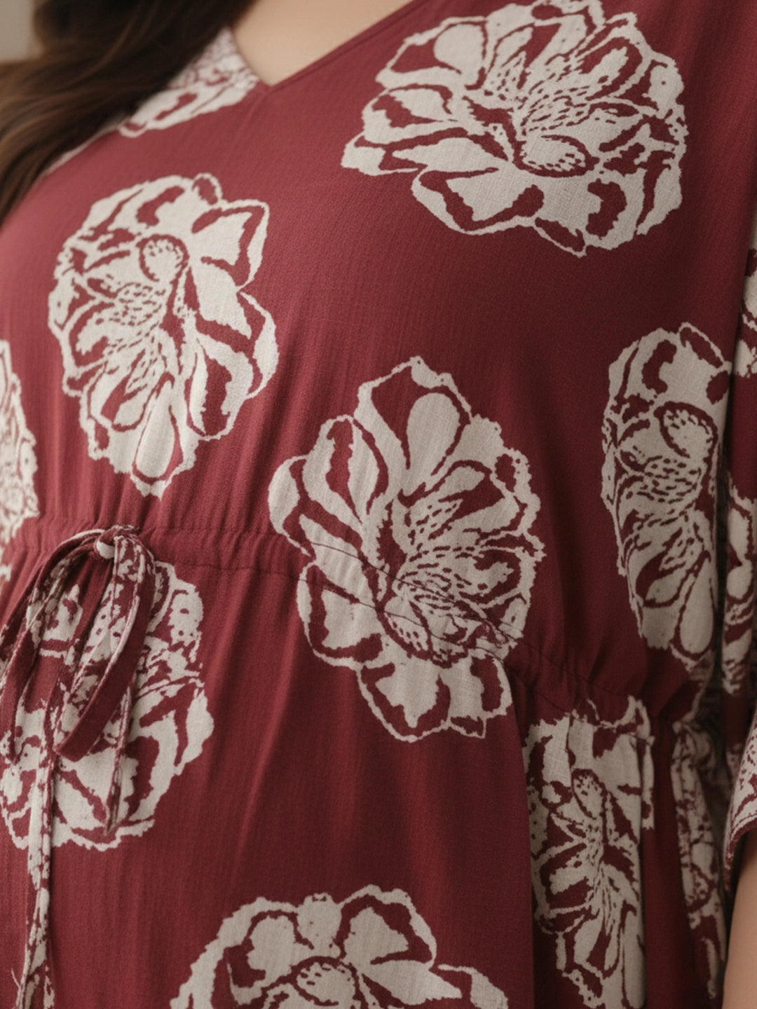 Face print color block shirt dress