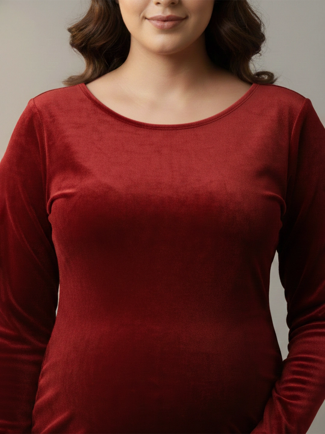 Maroon velvet maternity bodycon dress