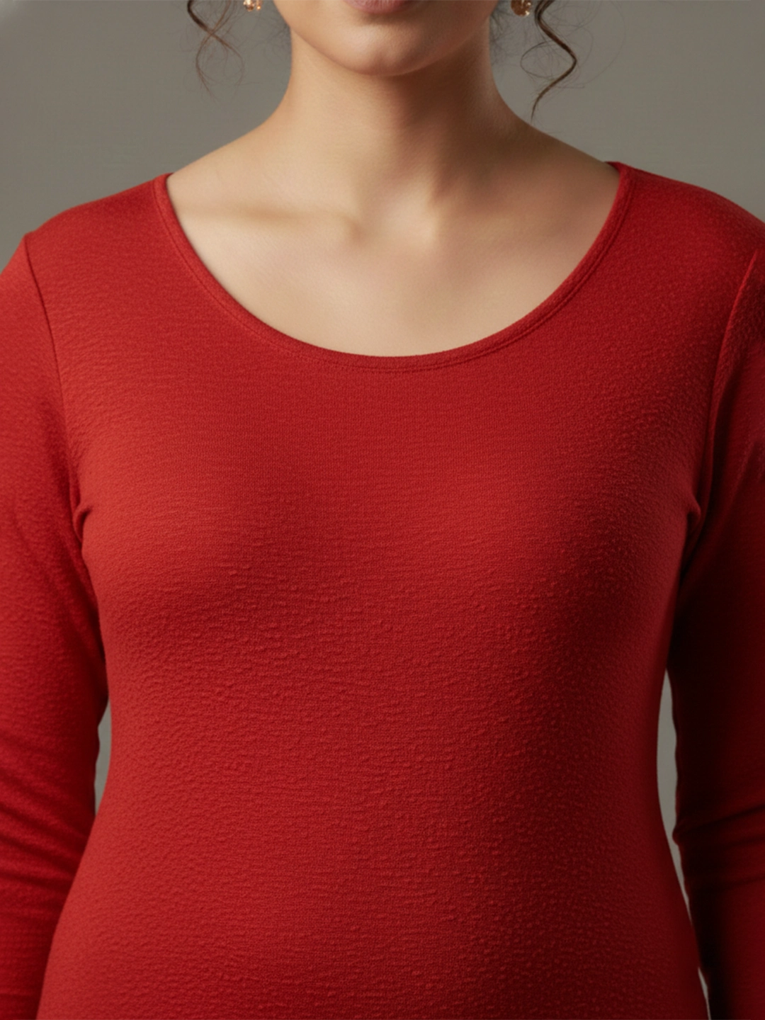 Red lycra maternity bodycon dress