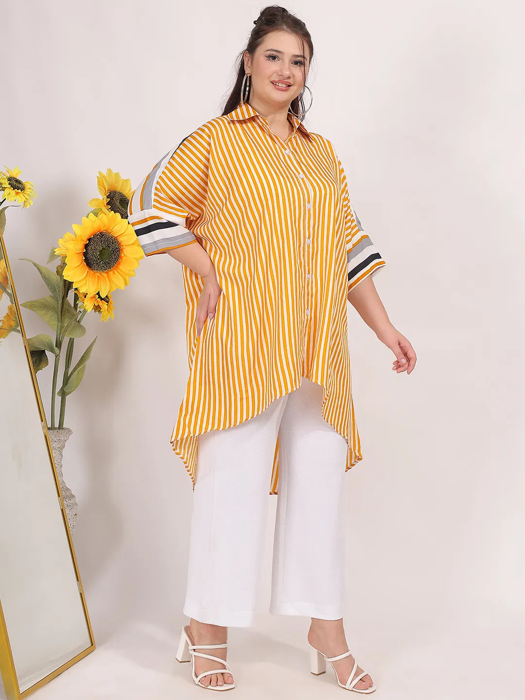 Yellow Stripe oversized Shirt