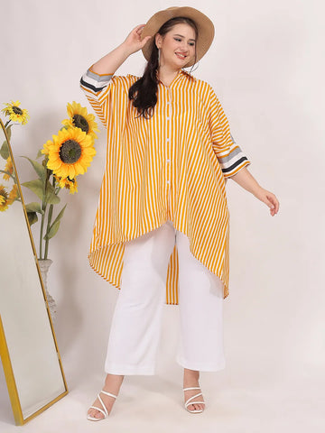 Yellow Stripe oversized Shirt