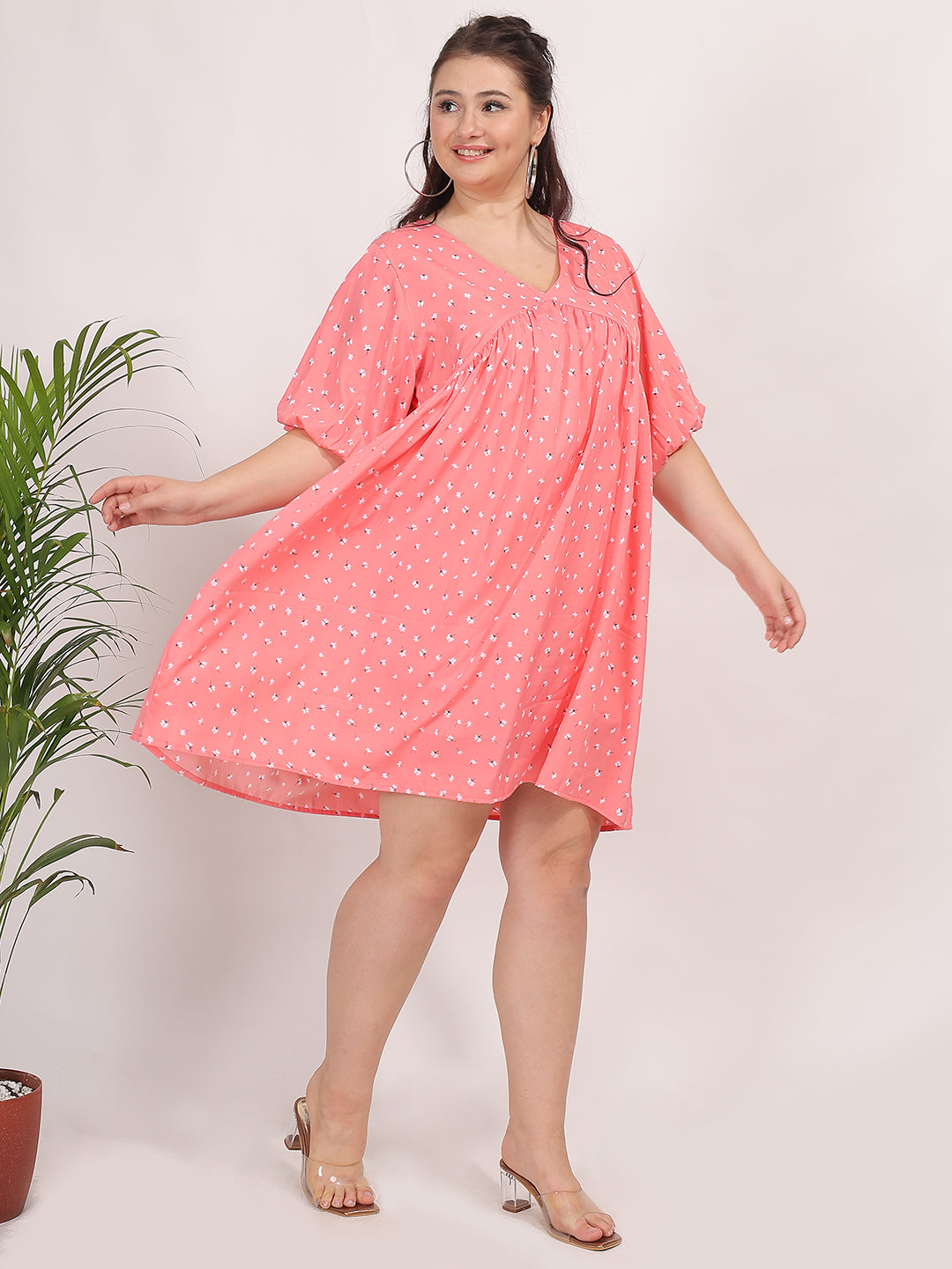 Floral print summer dress