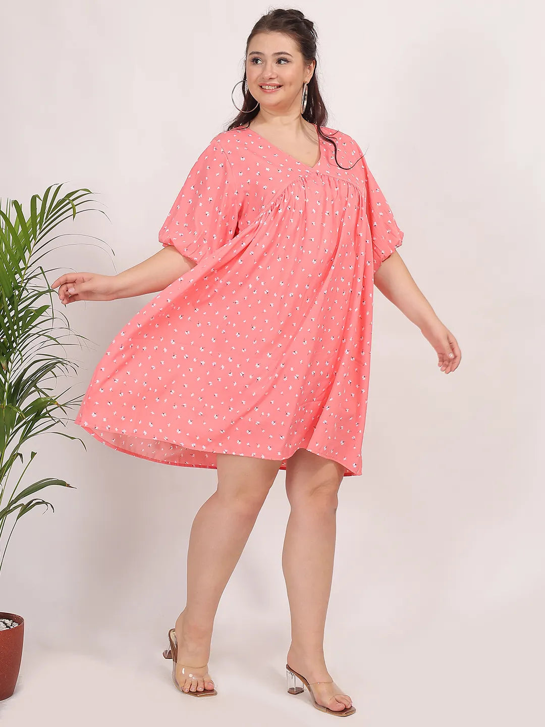 Floral print summer dress