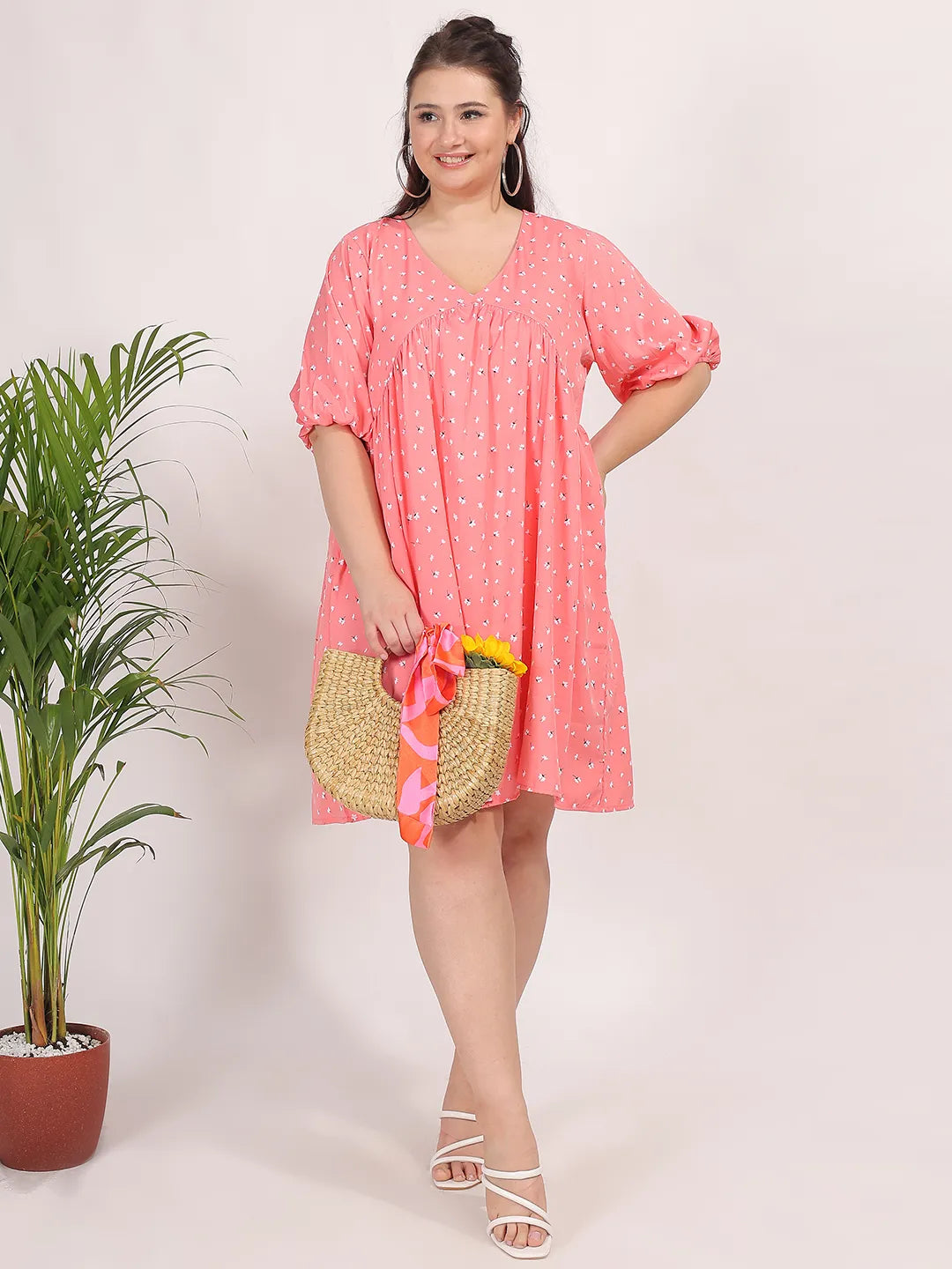 Floral print summer dress