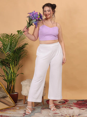Lavender slim fit top
