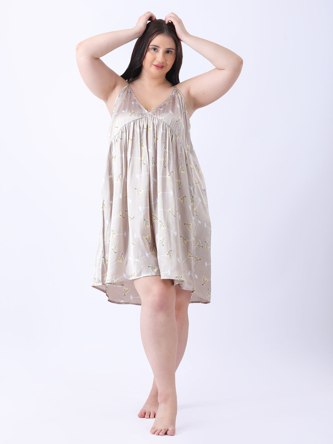 Empire beige cami night dress
