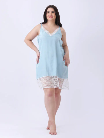 Light blue delicate lace camisole dress