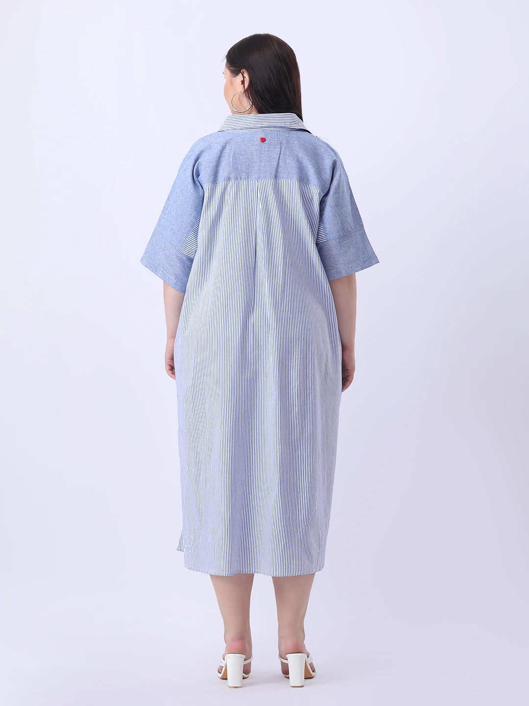 Stripe oversize cotton dress