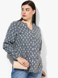 Qurvii Cotton Block Printed Shirt - Qurvii India