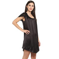 Qurvii Black satin dress - Qurvii India
