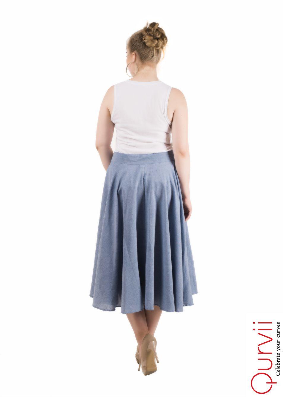 Qurvii Button front skirt - Qurvii India