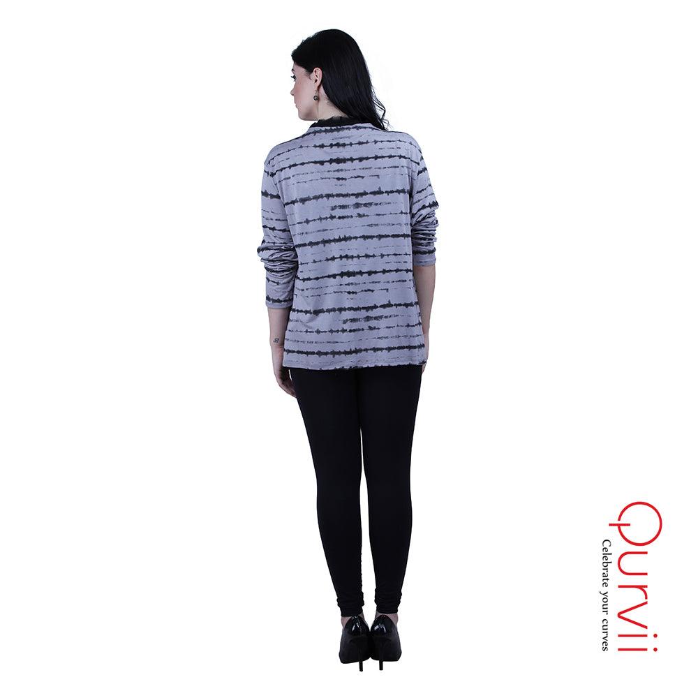 Qurvii Gray jersey shrug - Qurvii India