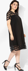 Qurvii Black midi dress - Qurvii India