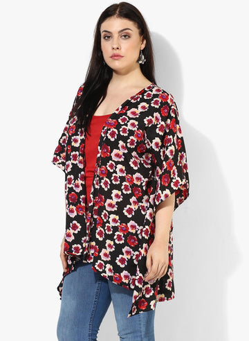 Qurvii Floral kaftan shrug - Qurvii India