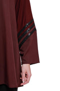 Qurvii Wine mix media tunic - Qurvii India