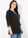 Qurvii Solid Crepe Shirt - Qurvii India
