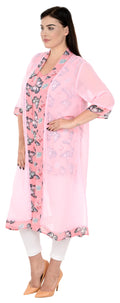 Qurvii Pink duster shrug - Qurvii India