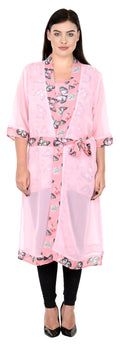 Qurvii Pink duster shrug - Qurvii India