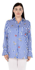 Qurvii Women's striped shirt - Qurvii India