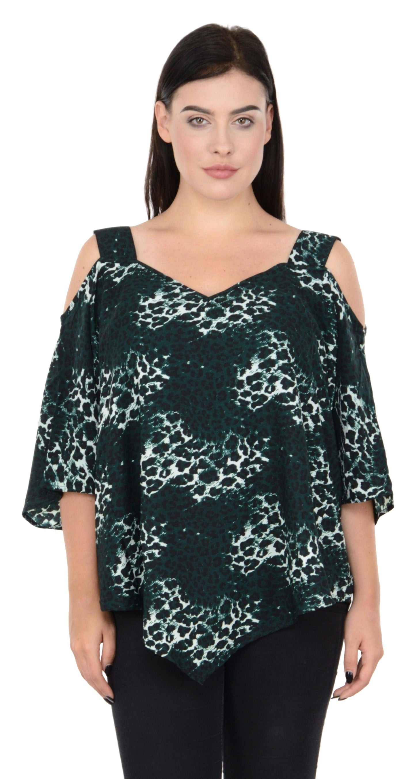 Qurvii Cold Shoulder Crepe Top - Qurvii India