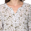 Qurvii Grey floral front gather top - Qurvii India