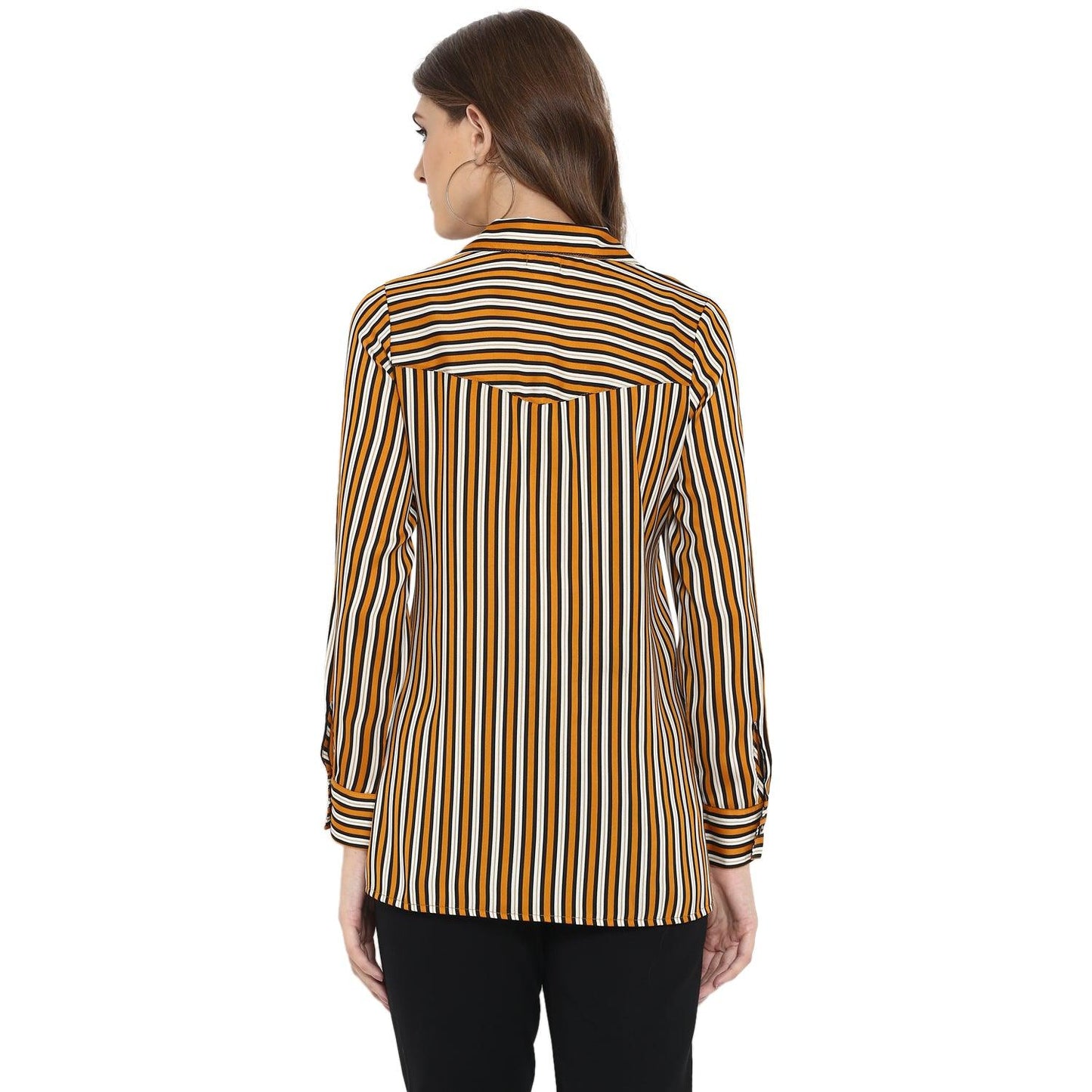 Qurvii Mustard stripe shirt - Qurvii India