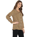 Qurvii Mustard stripe shirt - Qurvii India