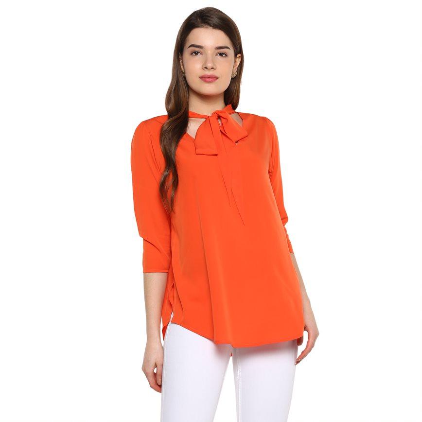 Qurvii Orange tie top - Qurvii India