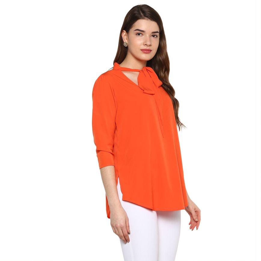 Qurvii Orange tie top - Qurvii India