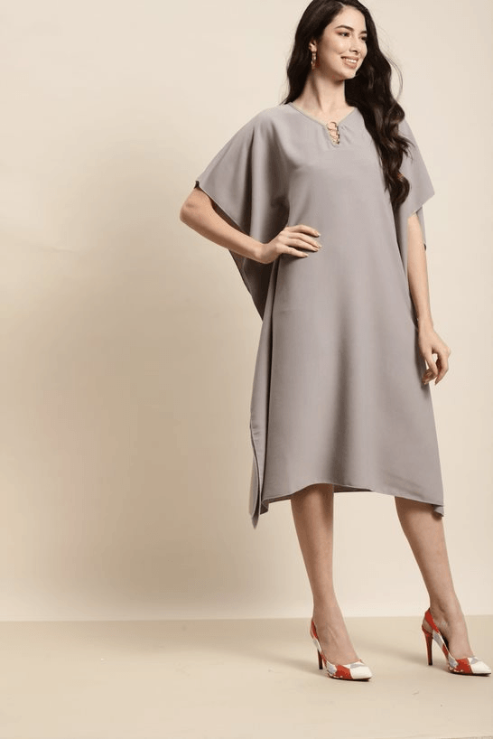 Qurvii Grey Color Kaftan - Qurvii India