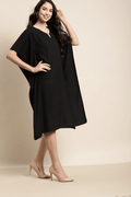 Qurvii Black Color Kaftan - Qurvii India