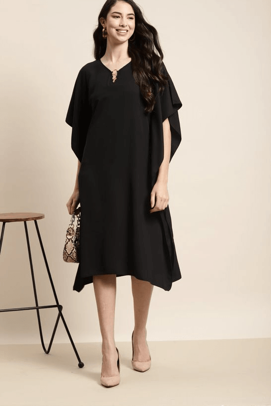 Qurvii Black Color Kaftan - Qurvii India