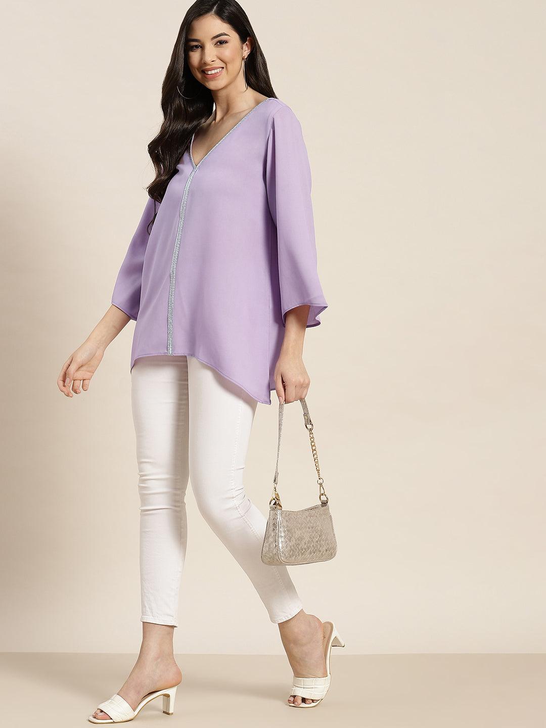 Qurvii Lavender top - Qurvii India