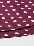 Qurvii Burgundy polka short skirt - Qurvii India