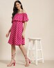 Pink Off Shoulder Ruffle Dress