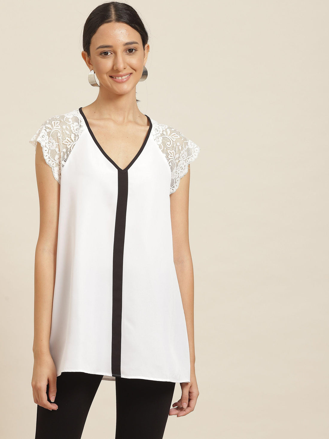 Qurvii White Lace Top - Qurvii India